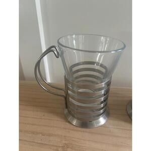 Leonardo Balance Tea Glass Stainless Steel Base Glass Cup